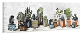 "Succulent Centerpiece" Painting Print on Wrapped Canvas