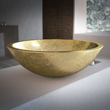 Technoform Vessel Sink, Platinum, Gold Leaf