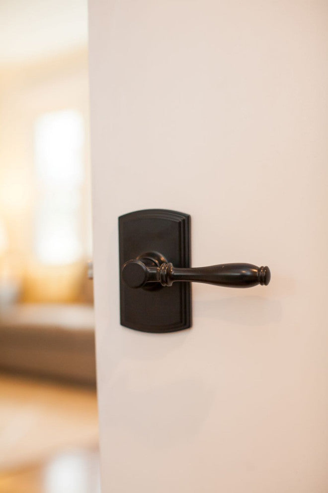 Delaney Hardware Italian Collection Sorado Series Keyed Entry Lever Set, Edged Oil Rubbed Bronze