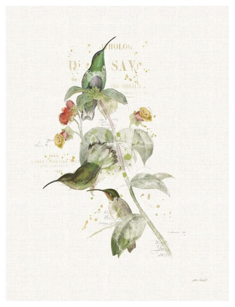 "Colorful Hummingbirds III" Digital Paper Print by Katie Pertiet, 38"x50"