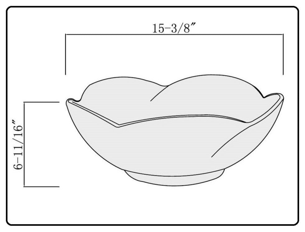 Fine Fixtures White Vitreous China Round Flower Vessel Sink