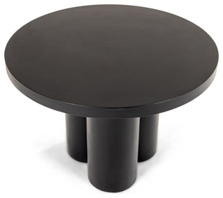 Modrest Bruni Modern Black Concrete Round Dining Table