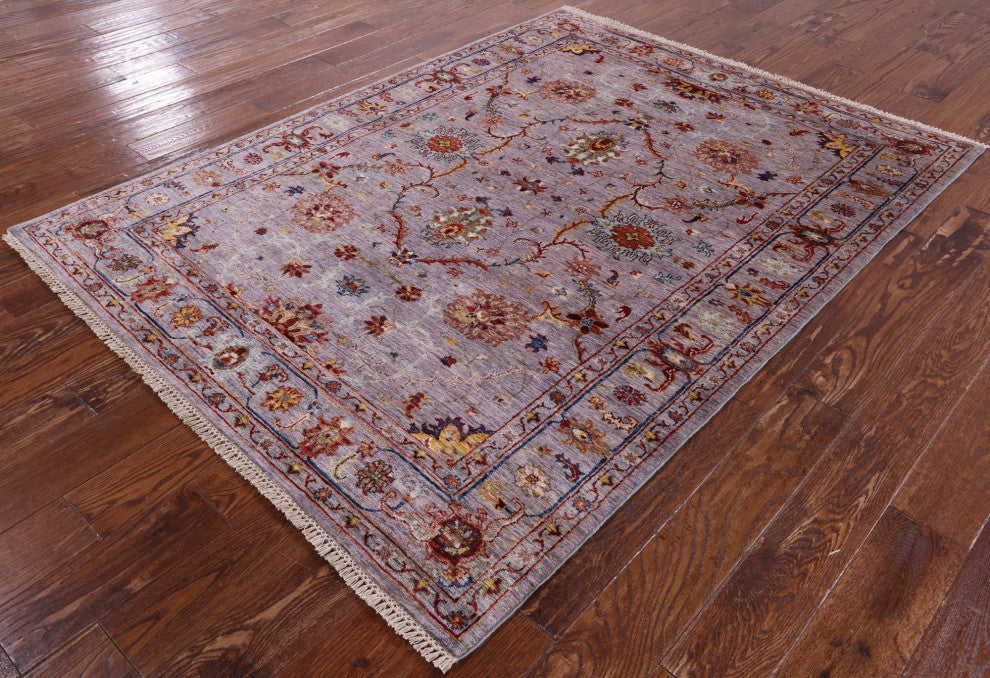 Persian Tabriz Hand Knotted Wool Rug 5' 0" X 6' 8" Q7564