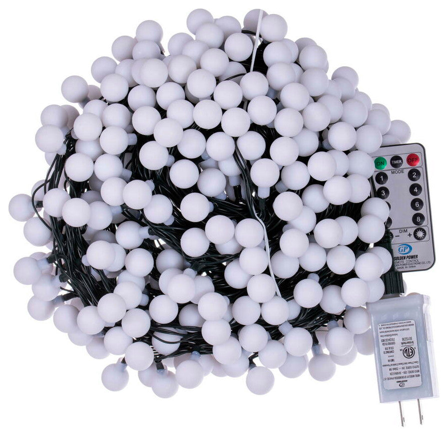 Vickerman 400 Light Warm White LED Indoor/Outdoor 8 Function Cherry Light Set
