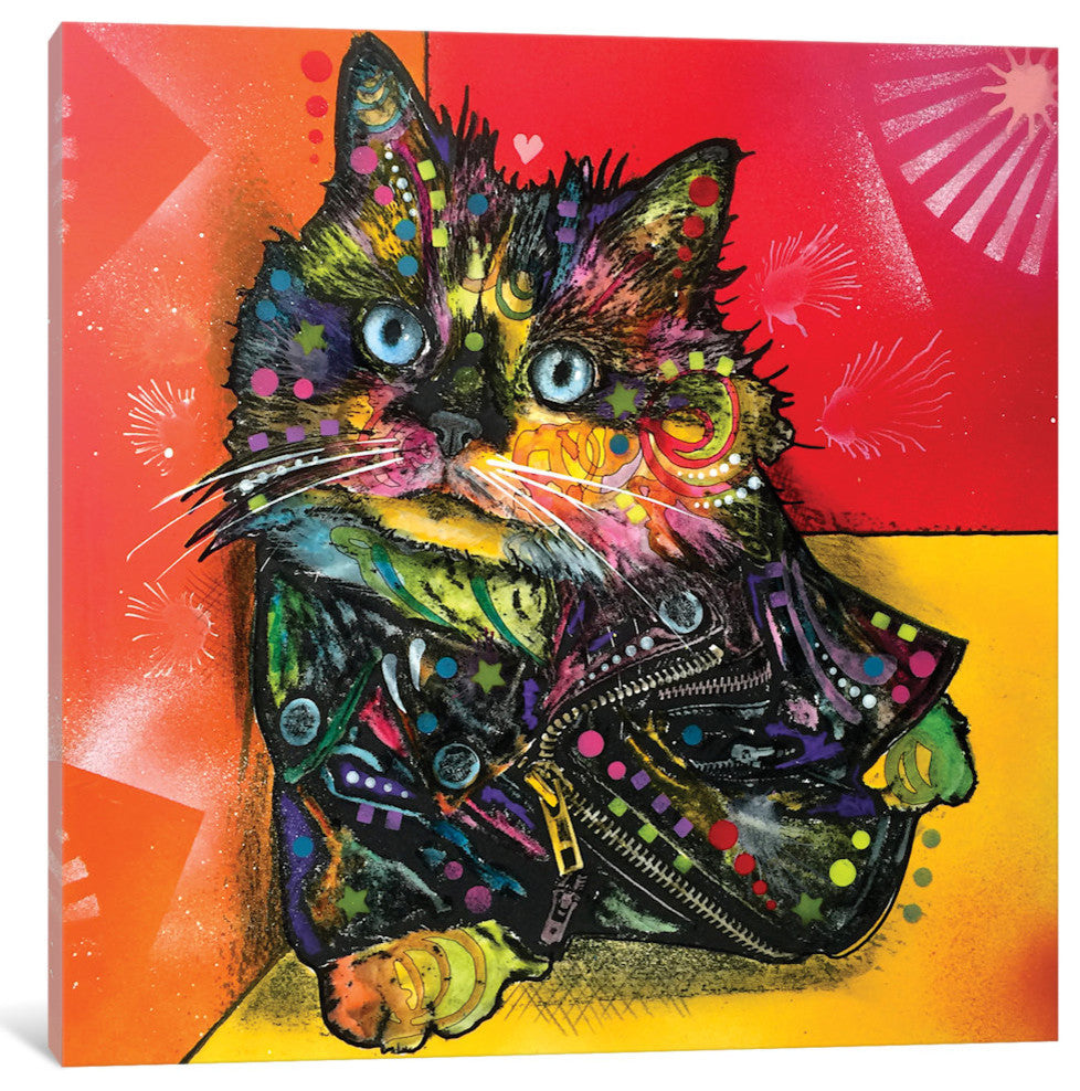 "Albert The Baby Cat" by Dean Russo, Canvas Print, 18"x18"