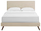 Macie Queen Platform Bed with Round Splayed Legs