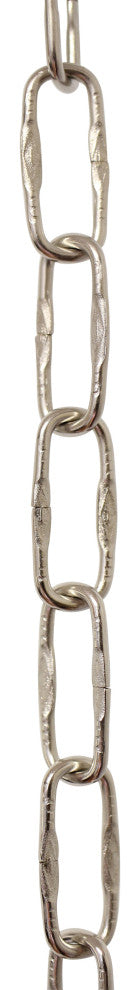 RCH Hardware Steel Spanish Chandelier Chain, 2 Sizes, 10', Polished Nickel, U25
