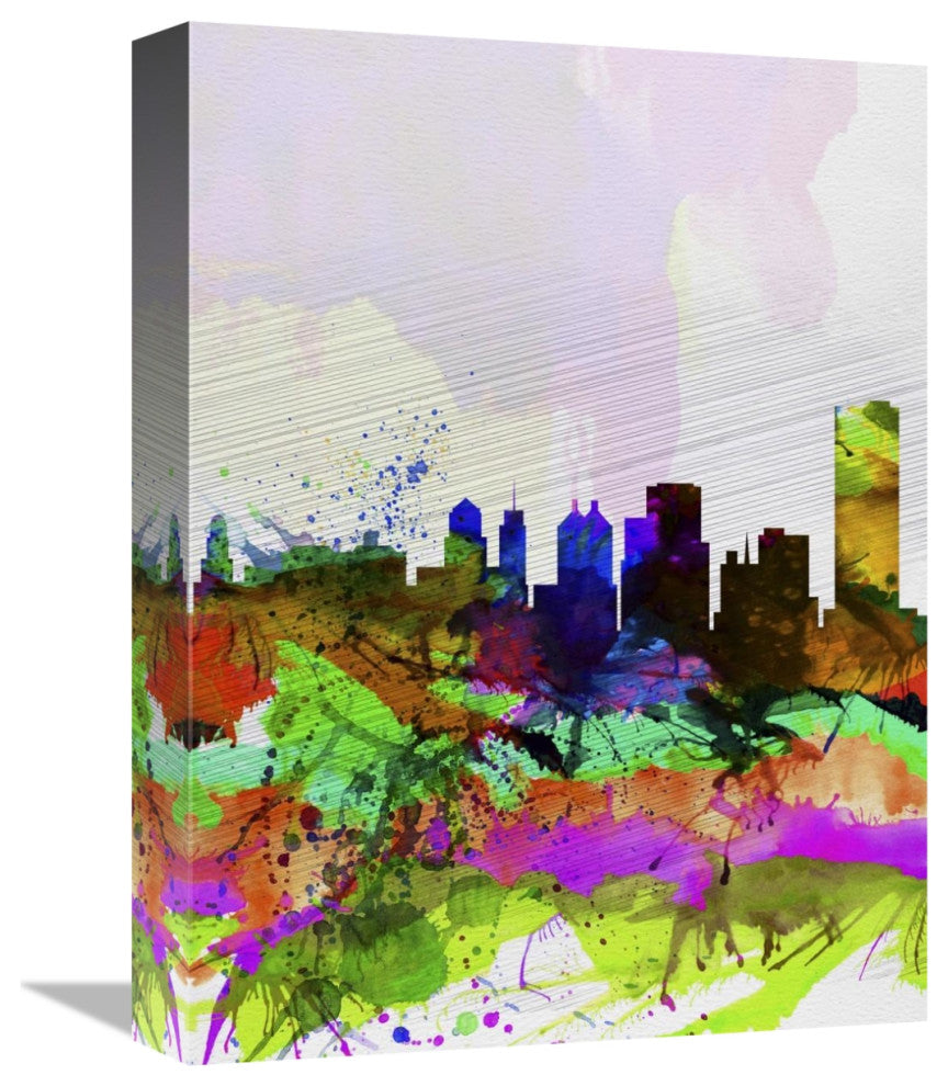 "Buffalo Watercolor Skyline" Fine Art Print