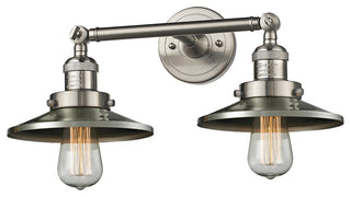 Railroad 2-Light LED Bath Fixture, Brushed Satin Nickel