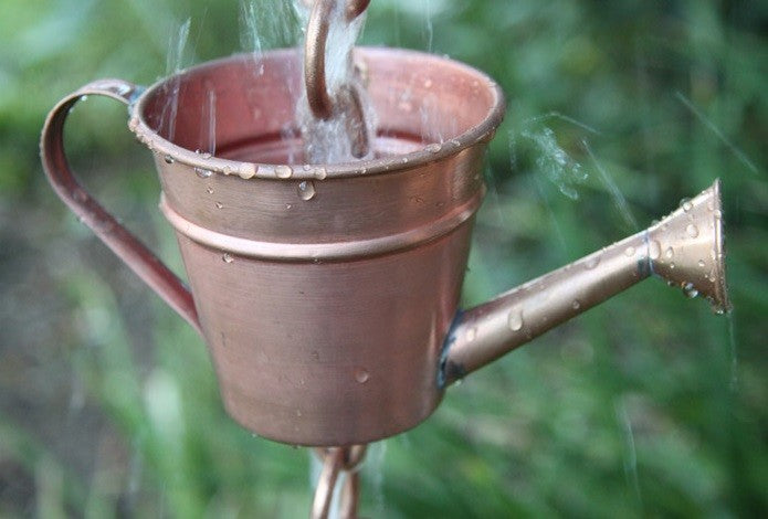 Watering Can Cups Rain Chain with Installation Kit, 11 Foot