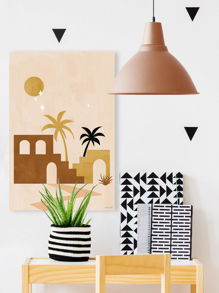 "Desert Ruins" Painting Print on Wrapped Canvas, 20x30