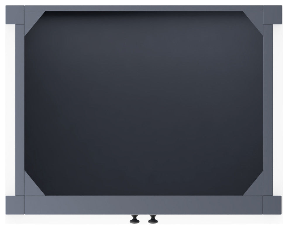 CastelloUSA Alicia 30" Freestanding Vanity, Base Only, Gray, Black Handles