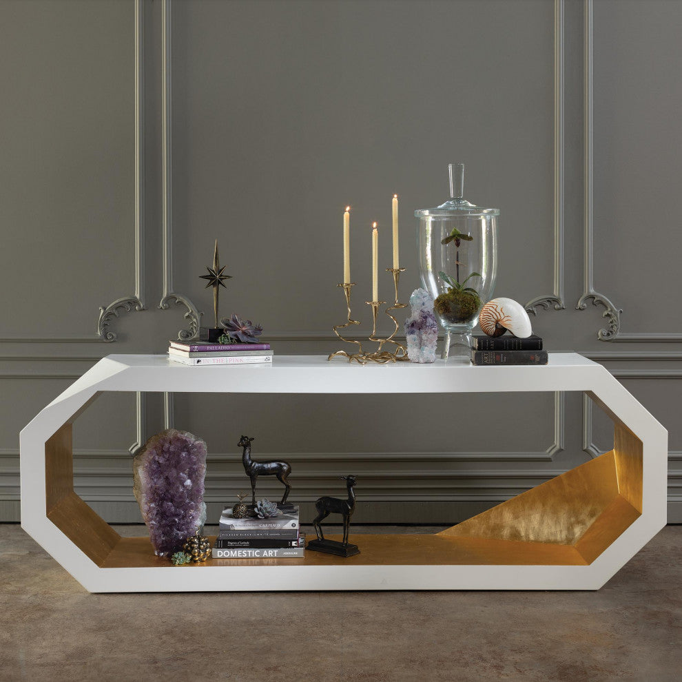 Facet Console, Gold Leaf