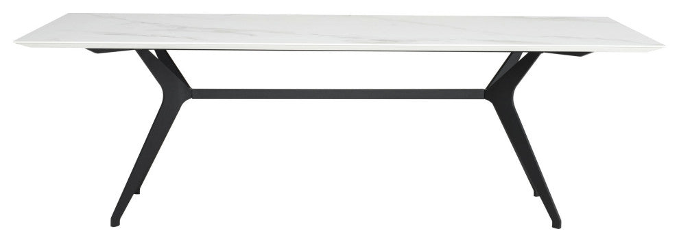 Daniele White Ceramic Dining Table, HGNE273