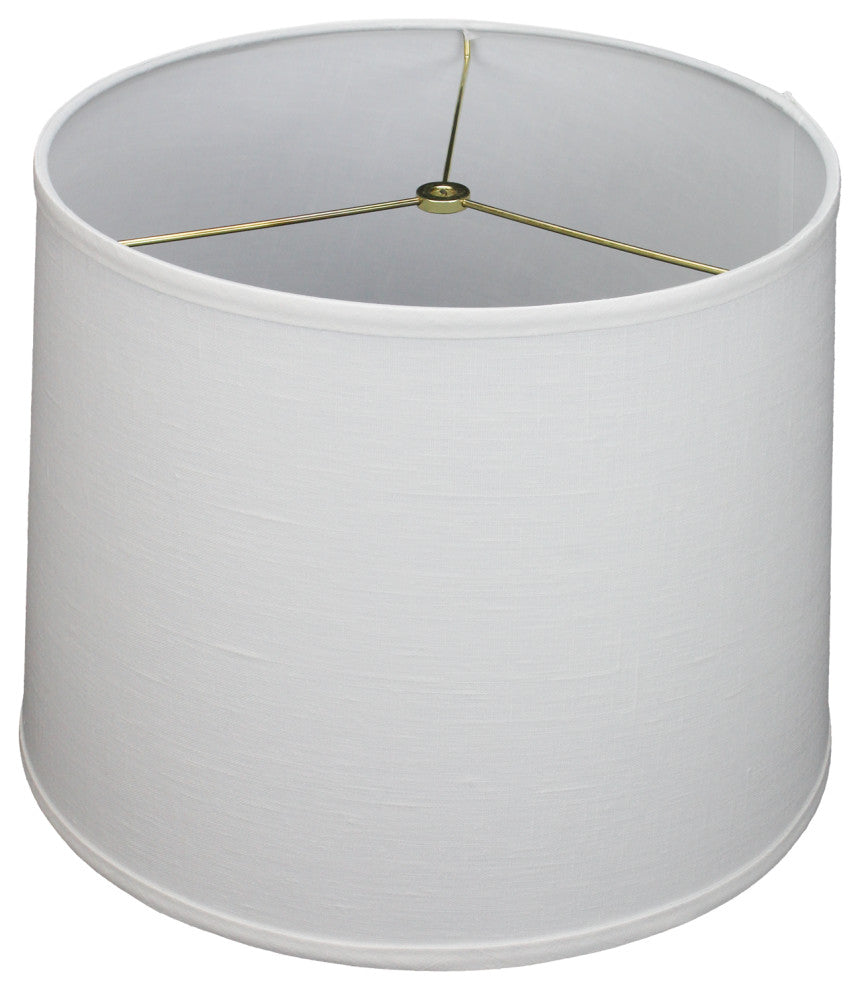 Fenchel Shades 14"x16"x12" Brass Spider Attachment Empire Lamp Shade, Linen Whit