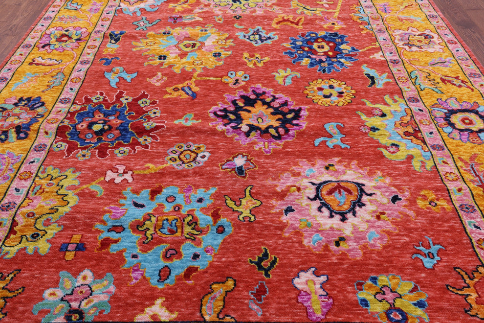 Turkish Oushak Hand Knotted Wool Rug 8' 11" X 11' 8" - Q16086