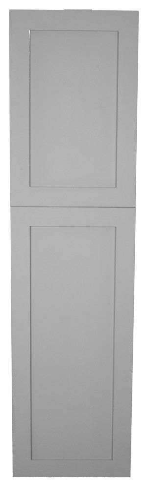 Fruitville Shaker Style Frameless Recessed Wood Pantry Cabinet, 14x44, Primed Gray