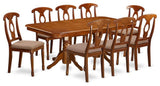 9-Piece Dining Room Set, Rectangular Table With Leaf and 8 Kitchen Chairs