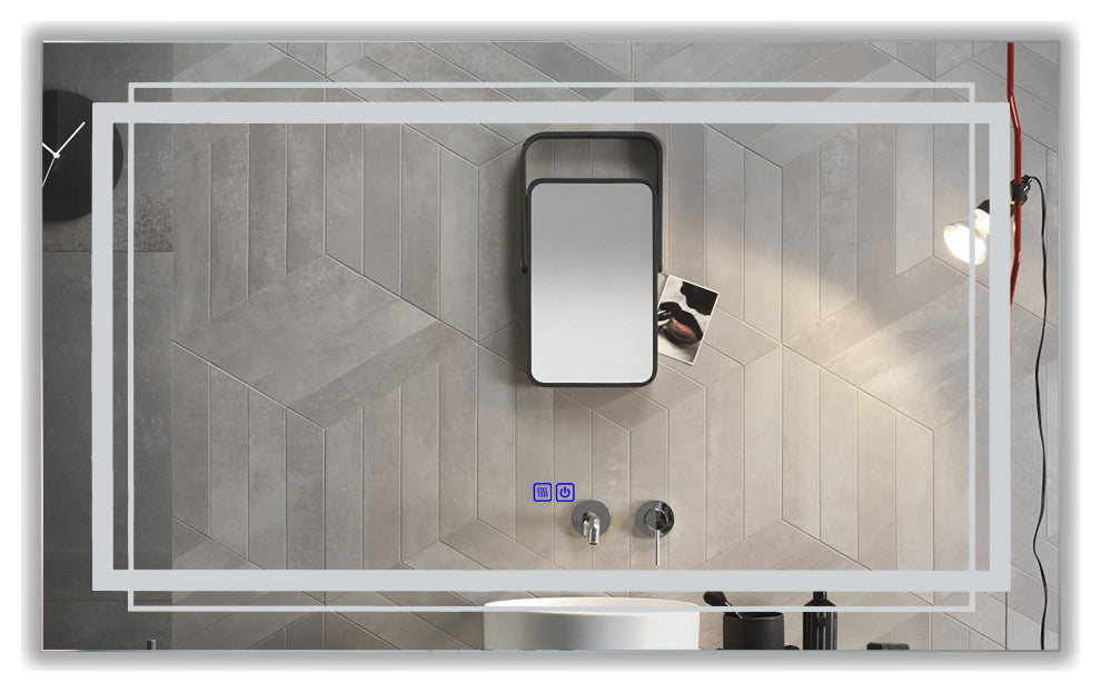 CHLOE Lighting LUMINOSITY Rectangular TouchScreen LED Mirror