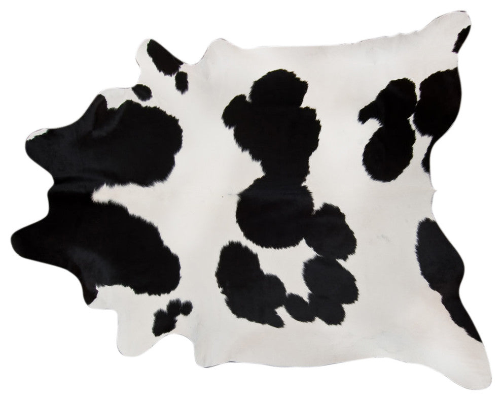 Pergamino Black And White Cowhide Rug, Extra Large