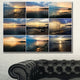 Sea Sunset Collage, Landscape Canvas Art Print, 40"x30"