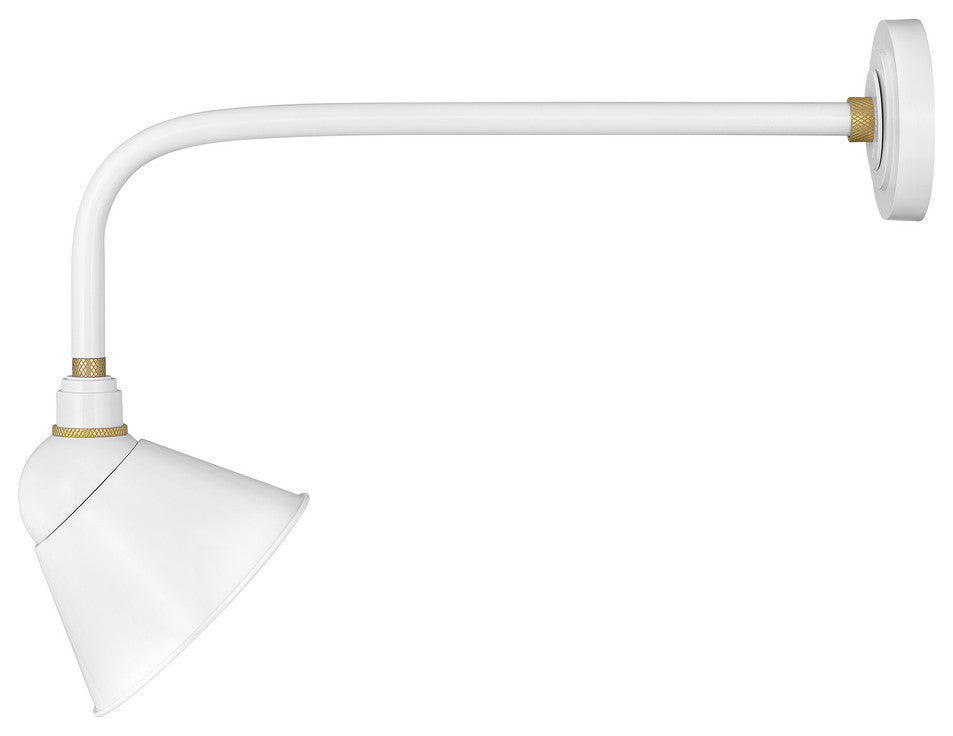 Hinkley Foundry 1-Light Outdoor Wall Mount Lantern, Gloss White