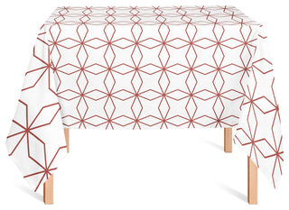Crossed Line Pattern Red 58x58 Tablecloth