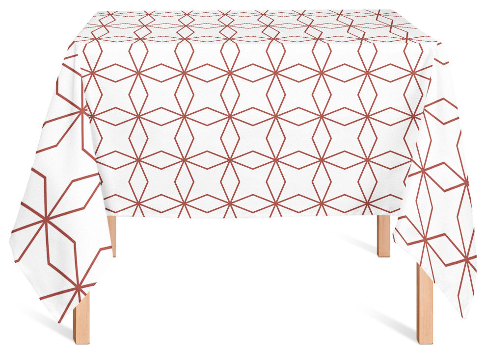 Crossed Line Pattern Red 58x58 Tablecloth