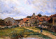 Edmond Marie Petitjean The Village Road, 18"x27" Wall Decal