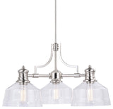 Vaxcel Lighting H0220 Beloit 3 Light 26"W Chandelier - Satin Nickel