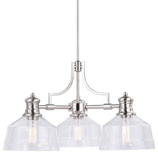 Vaxcel Lighting H0220 Beloit 3 Light 26"W Chandelier - Satin Nickel