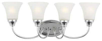 Sea Gull Holman 4-Light Bath Vanity Chrome/Satin Etched