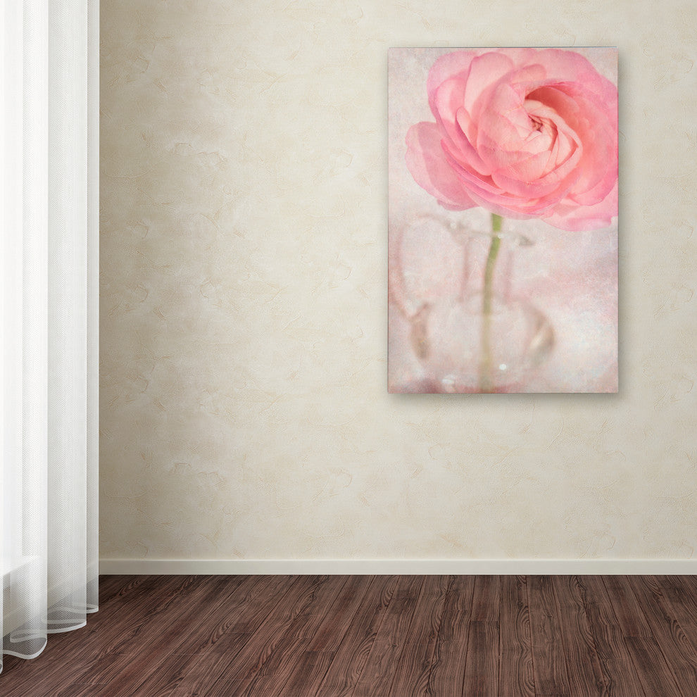 Cora Niele 'Single Rose Pink Flower' Canvas Art