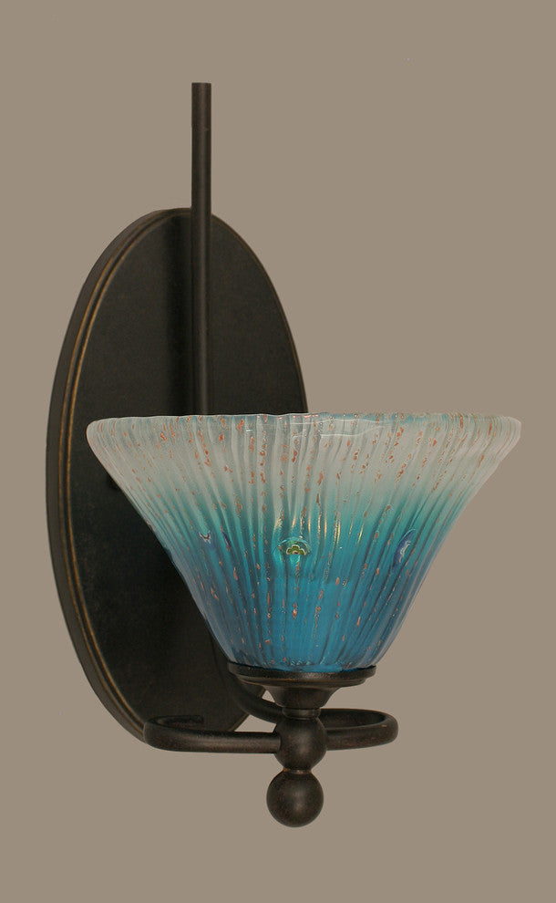 Capri 1-Light Wall Sconce, Teal Crystal