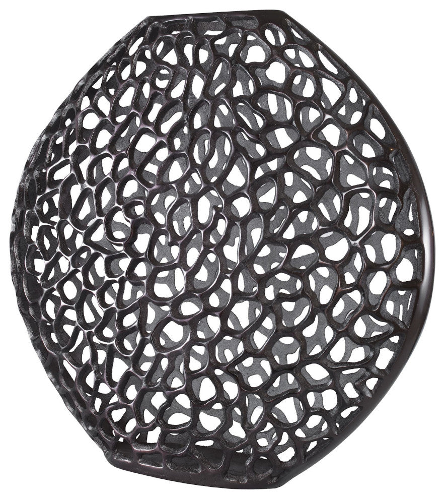 Uttermost 18011 Web 23-1/2" Tall Aluminum Vase - Dark Bronze