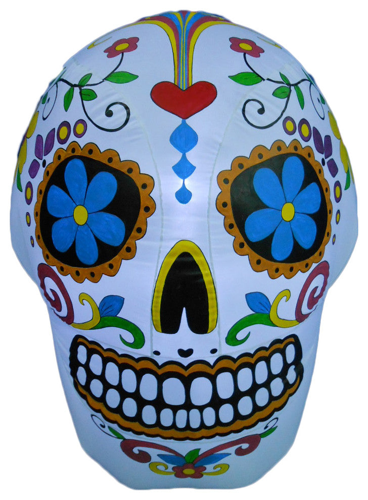 Colorful Skeleton Skull, 4'