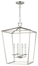 Dianna 4-Light Lantern, Brushed Nickel
