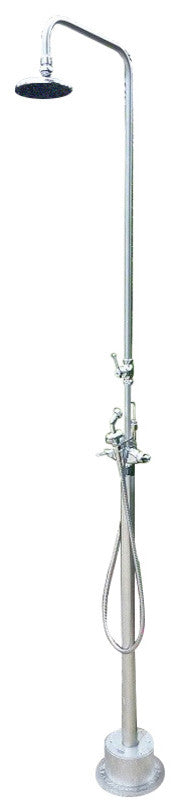 Free Standing Hot and Cold Shower with Hand Spray