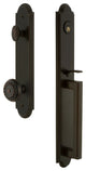 Arc 1-Piece Dummy Handleset, D Grip and Parthenon Knob, Timeless Bronze, 848687