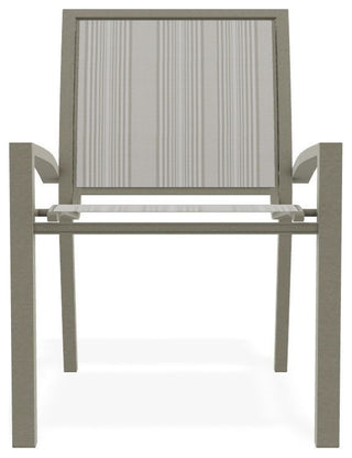 Kendall Sling Stackable Outdoor Dining Chair, Harbor/Storm