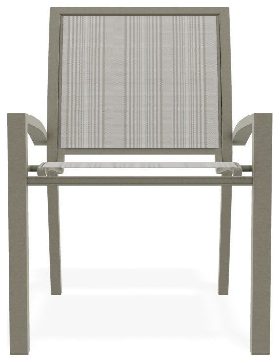 Kendall Sling Stackable Outdoor Dining Chair, Harbor/Storm