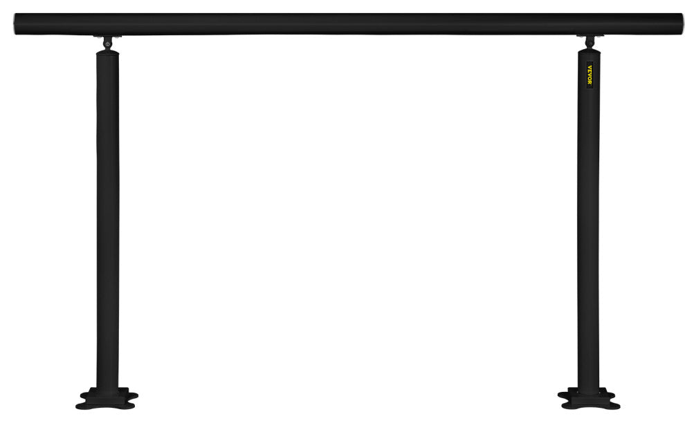 Outdoor Stair Railing Kit 5 FT Handrails Aluminum Stair Hand Rail, Black