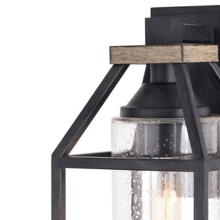 Napier 6.25" Outdoor Wall Light Forged Black and Rustic Elm