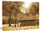 Beautiful Rural African Huts, Oversized Landscape Canvas Art, 40"x30"