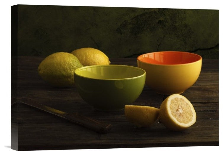 "Lemons" Stretched Canvas Giclee by Luiz Laercio, 16"x11"