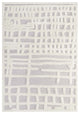 Ladder Abstract Plaid Lattice 5x8 Shag Area Rug Ivory and Light Gray