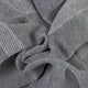 Vega Charcoal Patterned Linen Sheer Fabric Sample, 4Wx4L