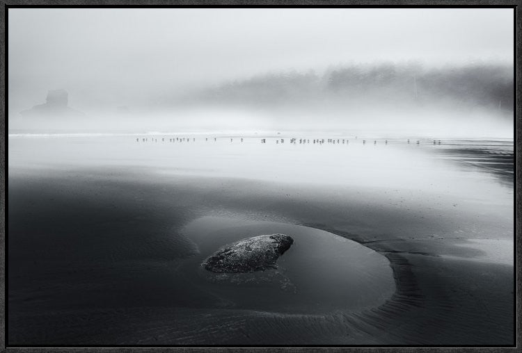 "One Morning" Framed Canvas Giclee by Dani Bs., 25x17"