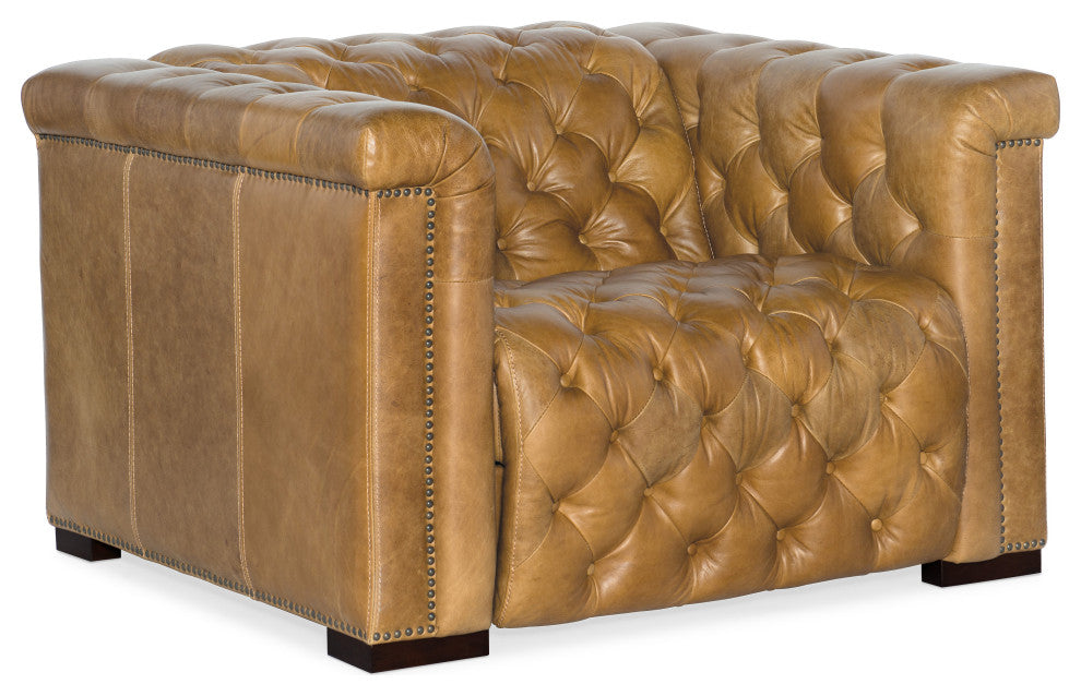 Savion Power Leather Motion Recliner, Saddlebag Coin