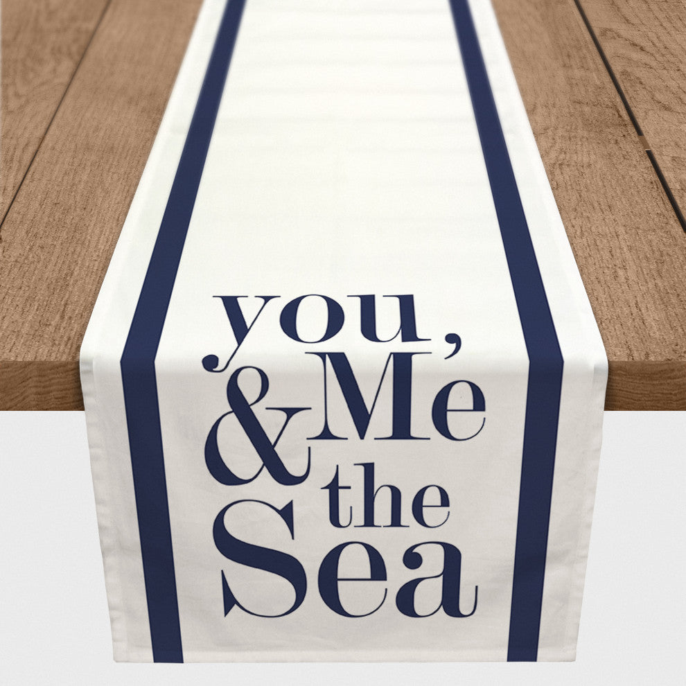 You, Me & the Sea 16x90 Poly Twill Table Runner